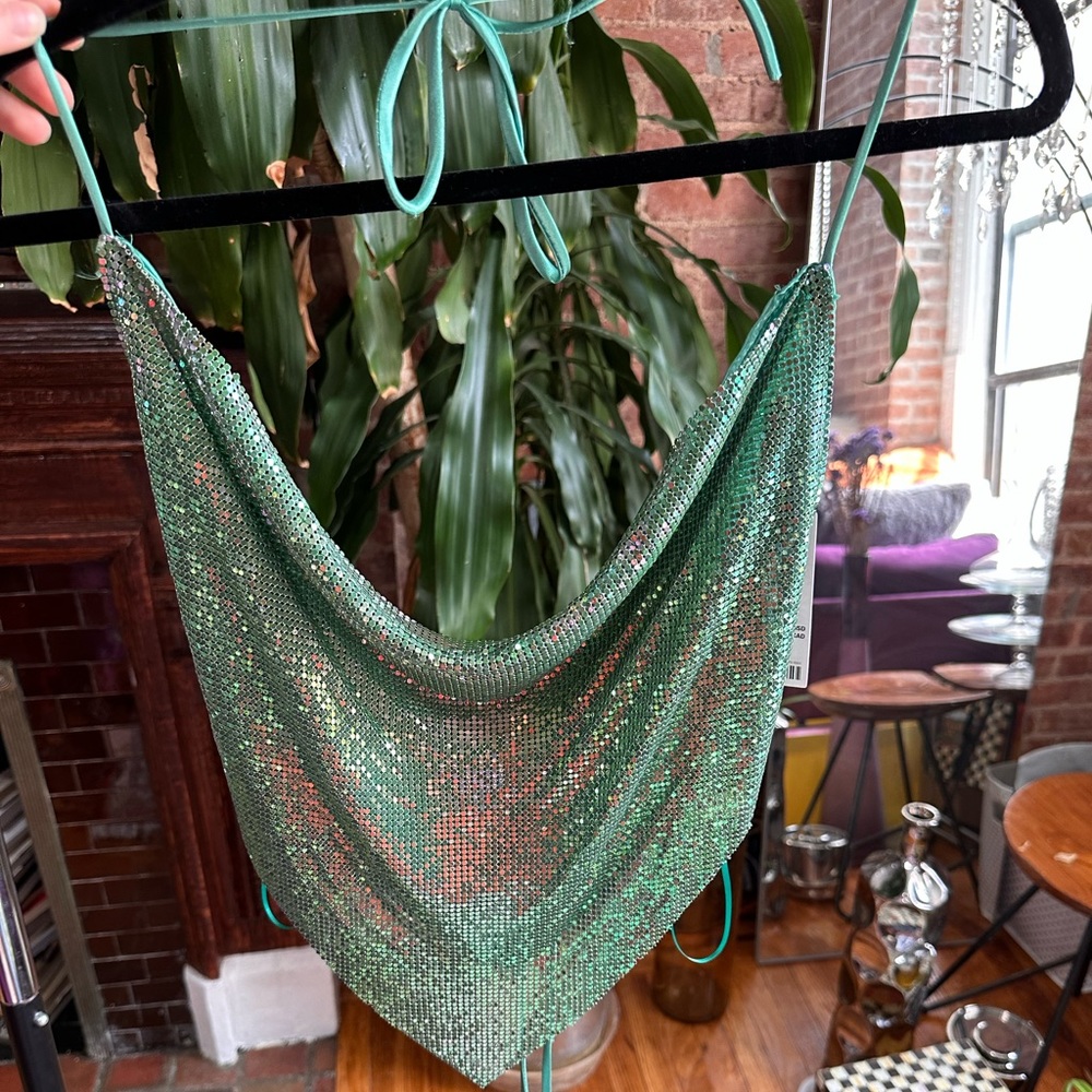 Green gem urban outfitters small going out top new with tags